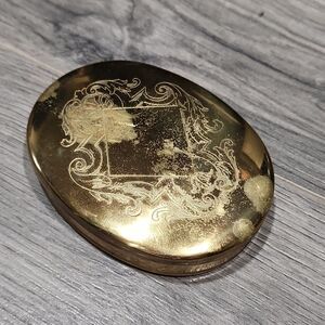 Oval Vintage Williamsbury Brass Keepsake Box